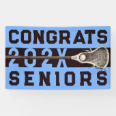 Lacrosse Senior Night Light Blue Banner (Horizontaal)