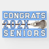Lacrosse Senior Night Light Blue Banner (Horizontaal)
