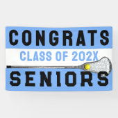 Lacrosse Senior Night Light Blue Banner (Horizontaal)