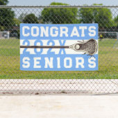 Lacrosse Senior Night Light Blue Banner (Insitu)