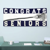 Lacrosse Senior Night Navy Blue Banner (Beurs)