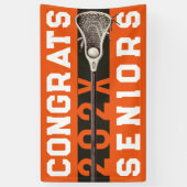 Lacrosse Senior Night Oranje Banner (Verticaal)