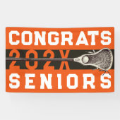 Lacrosse Senior Night Oranje Banner (Horizontaal)