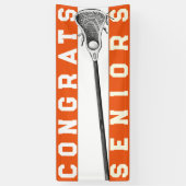 Lacrosse Senior Night Oranje Banner (Verticaal)