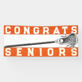 Lacrosse Senior Night Oranje Banner (Horizontaal)