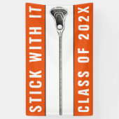 Lacrosse Senior Night Oranje Spandoek (Verticaal)