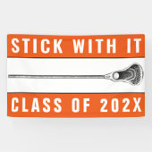 Lacrosse Senior Night Oranje Spandoek (Horizontaal)