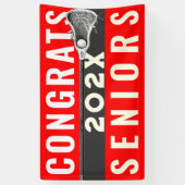 Lacrosse Senior Night Red Spandoek (Verticaal)
