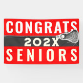Lacrosse Senior Night Red Spandoek (Horizontaal)