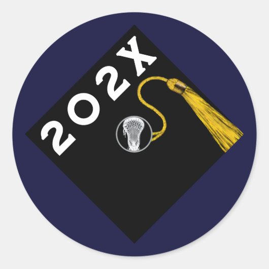 Lacrosse Senior Night Ronde Sticker (Voorkant)