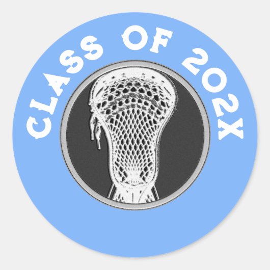 Lacrosse Senior Night Ronde Sticker (Voorkant)