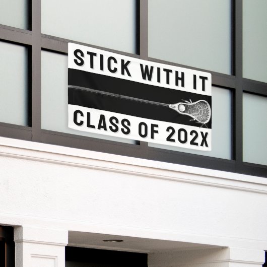 Lacrosse Senior Night Spandoek (Buitenkant Gebouw)