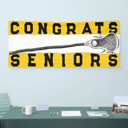Lacrosse Senior Night Yellow Banner (Beurs)