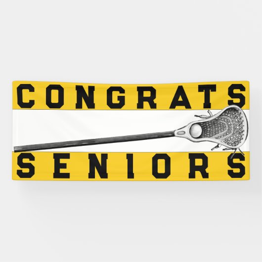 Lacrosse Senior Night Yellow Banner (Horizontaal)