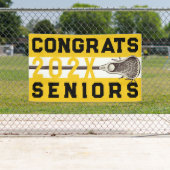 Lacrosse Senior Night Yellow Gold Banner (Insitu)