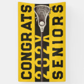 Lacrosse Senior Night Yellow Gold Banner (Verticaal)
