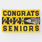 Lacrosse Senior Night Yellow Gold Banner (Horizontaal)