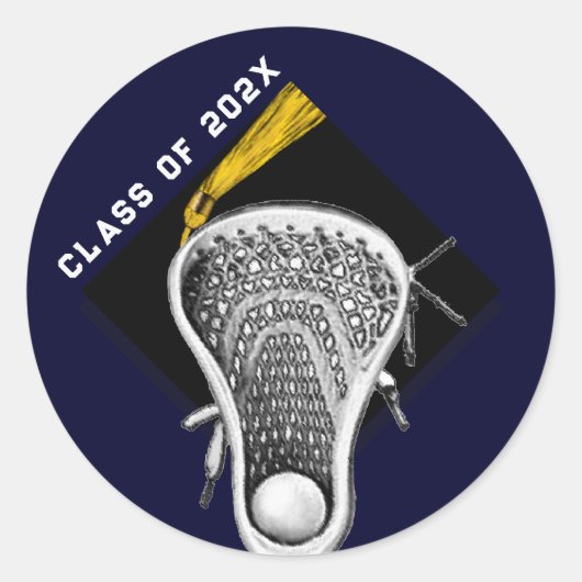 Lacrosse Seniors Classic Round Sticker (Voorkant)