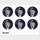 Lacrosse Seniors Classic Round Sticker (Vel)