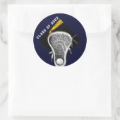 Lacrosse Seniors Classic Round Sticker (Tas)