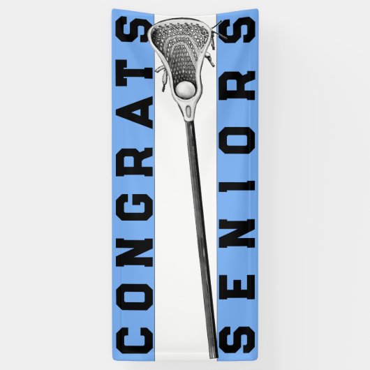 Lacrosse Seniors Light Blue Banner (Verticaal)