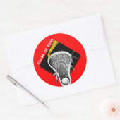 Lacrosse Seniors Red Classic Round Sticker (Envelop)