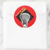 Lacrosse Seniors Red Classic Round Sticker (Tas)