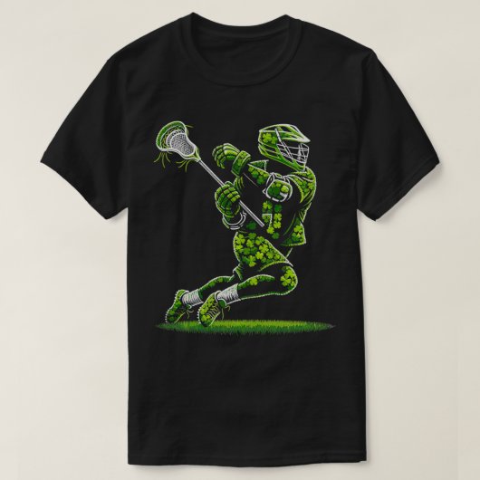 Lacrosse Shamrocks Kinder Mannen Vrouwen St Patric T-shirt (Design voorkant)