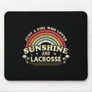 Lacrosse Shirt. Een meisje dat houdt van zon en ve Muismat
