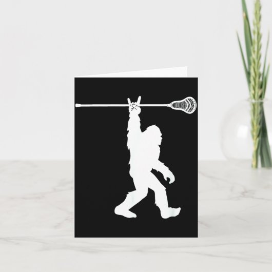 Lacrosse-shirt Vintage Lax Bigfoot Sasquatch Jeugd Kaart (Voorkant)