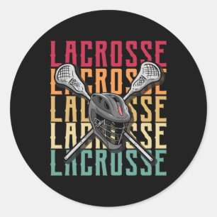 Lacrosse Shirten Mannen Lacrosse Player Lax Stick Ronde Sticker