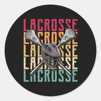 Lacrosse Shirten Mannen Lacrosse Player Lax Stick Ronde Sticker