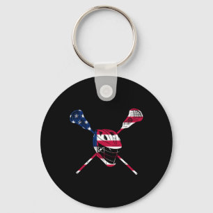 Lacrosse Shirten Mannen Lax Stick Lacrosse Player Sleutelhanger