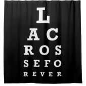 Lacrosse Shower Curtain - Funny LAX Eye Chart Douchegordijn (Voorkant)