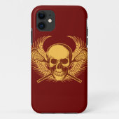 Lacrosse Skull iphone 5 hoesje - Rood (Achterkant)