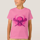 Lacrosse Skull - Paars T-shirt (Voorkant)