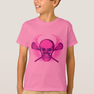 Lacrosse Skull - Paars T-shirt