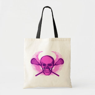 Lacrosse Skull - Paars Tote Bag