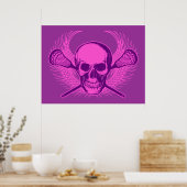 Lacrosse Skull poster (Keuken)
