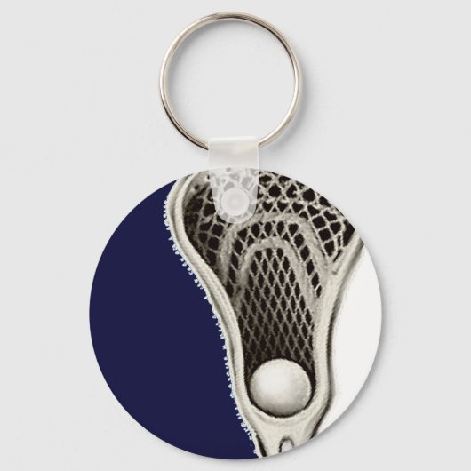 Lacrosse sleutelhanger in marineblauw (Voorkant)