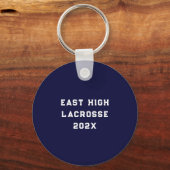 Lacrosse sleutelhanger in marineblauw (Achterkant)