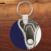 Lacrosse sleutelhanger in marineblauw (Voorkant)