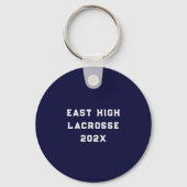 Lacrosse sleutelhanger in marineblauw (Achterkant)