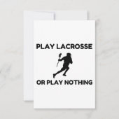 LACROSSE SPELEN OF NIETS BEDANKKAART (Voorkant)