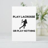 LACROSSE SPELEN OF NIETS BEDANKKAART (Staand voorkant)