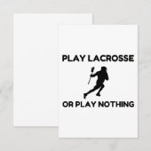 LACROSSE SPELEN OF NIETS BEDANKKAART (Voorkant / Achterkant)