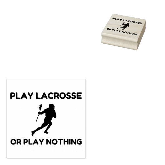 LACROSSE SPELEN OF NIETS RUBBERSTEMPEL (Gestempeld)