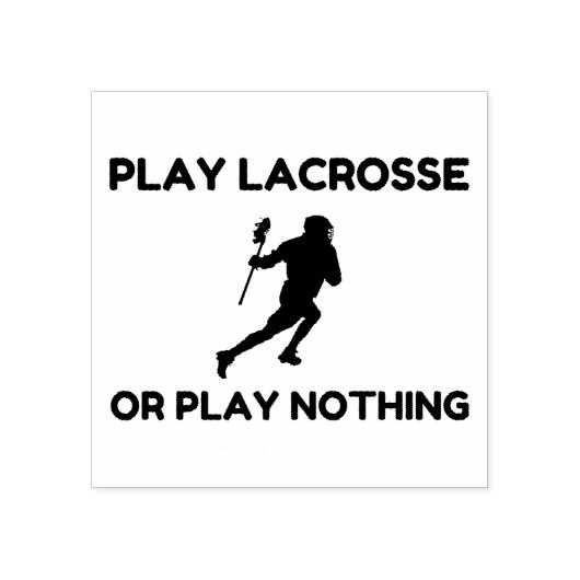 LACROSSE SPELEN OF NIETS RUBBERSTEMPEL (Afrduk)