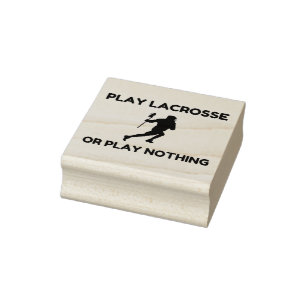 LACROSSE SPELEN OF NIETS RUBBERSTEMPEL