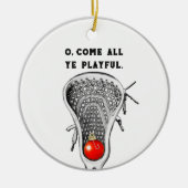 Lacrosse Speler Aandenken Keramisch Ornament (Voorkant)